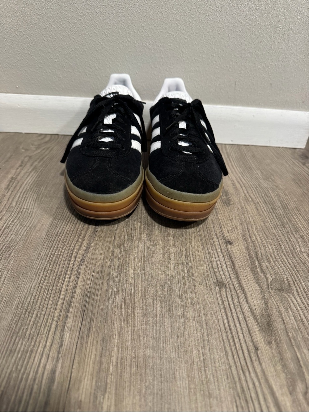 adidas Black White Gum Platform Sneakers